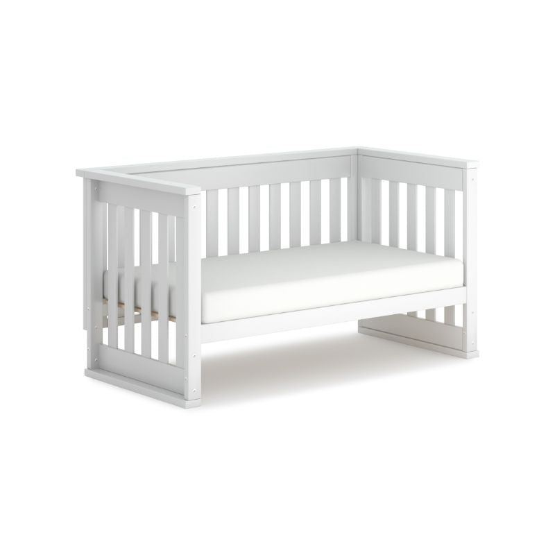 Boori Eton Convertible Plus 2 Piece Room Set in White Eton Convertible Plus Cot Bed & 3 Drawer B-EC2PCTS/BAB-EC2PCTS/BAChest with Changing Tray - Miracle Baby World
