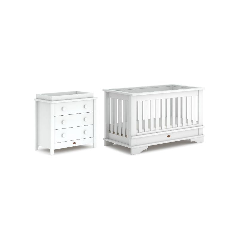 Boori Eton Convertible Plus 2 Piece Room Set in White Eton Convertible Miracle Baby World