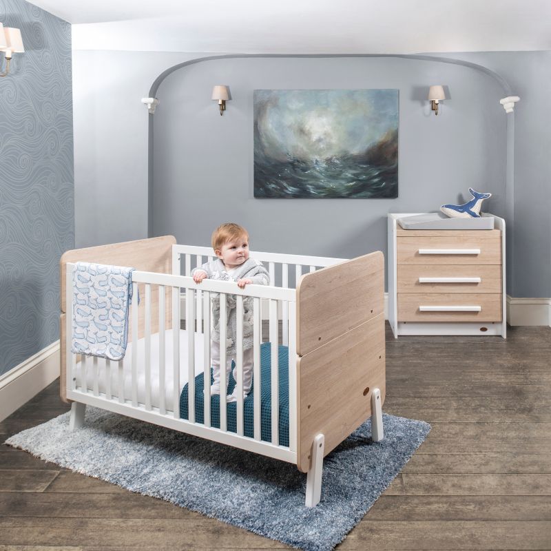 Boori, Natty Cot Bed Barley White and Oak B-NACB/BAOA - Miracle Baby World