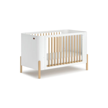 Boori-Nova Cot Bed with Nova mattress in White & Beech (BABH) - Miracle Baby World