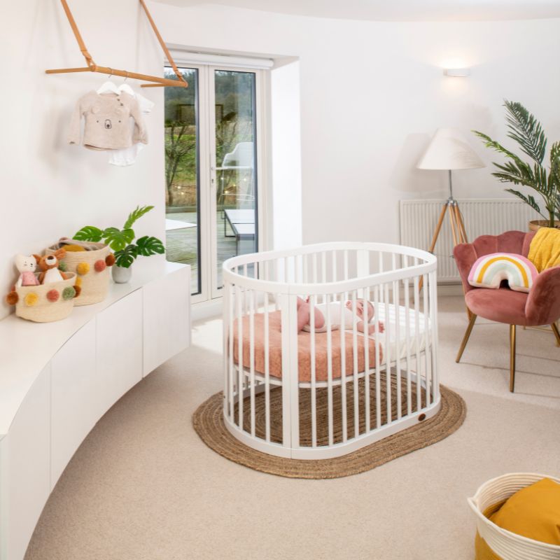 Boori-Oasis 2 Piece Room Set in White (BA) Oasis Cot & 3 Drawer Chest with Changing Tray - Miracle Baby World
