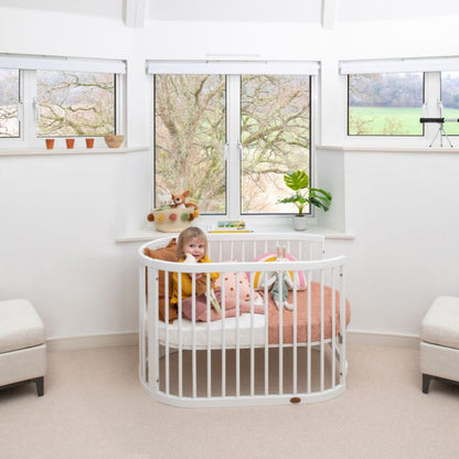Boori Oasis Oval Cot Beech/White B-OAOCCOV22/BA/BH - Miracle Baby World