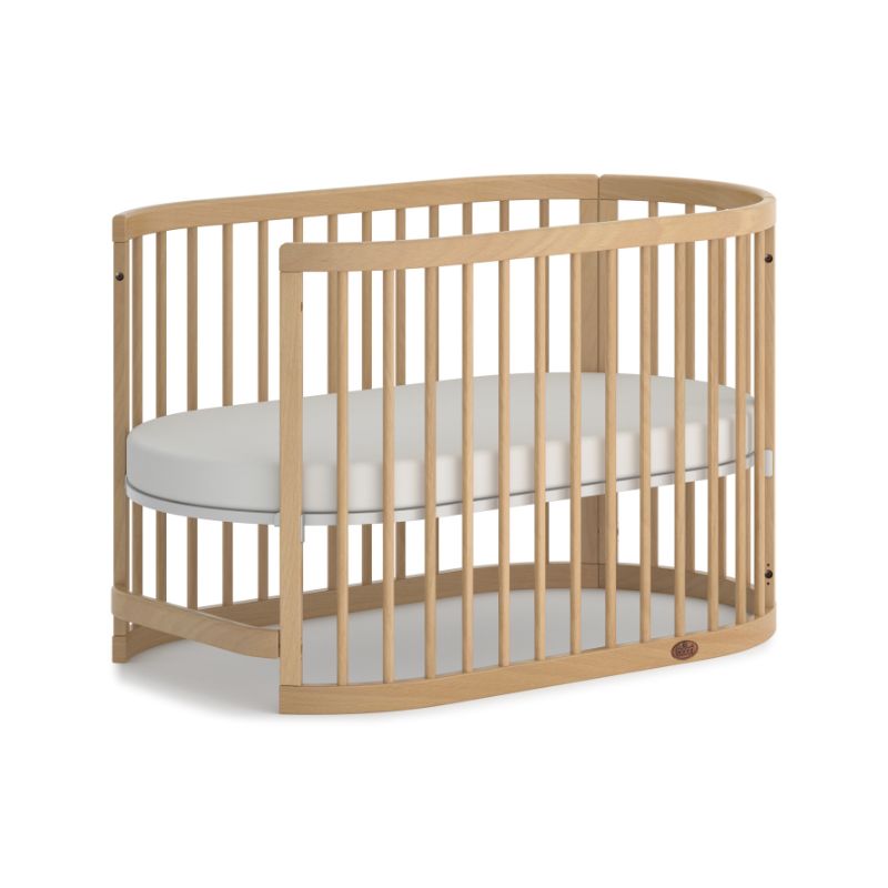 Boori Oasis Oval Cot Beech/White B-OAOCCOV22/BA/BH - Miracle Baby World