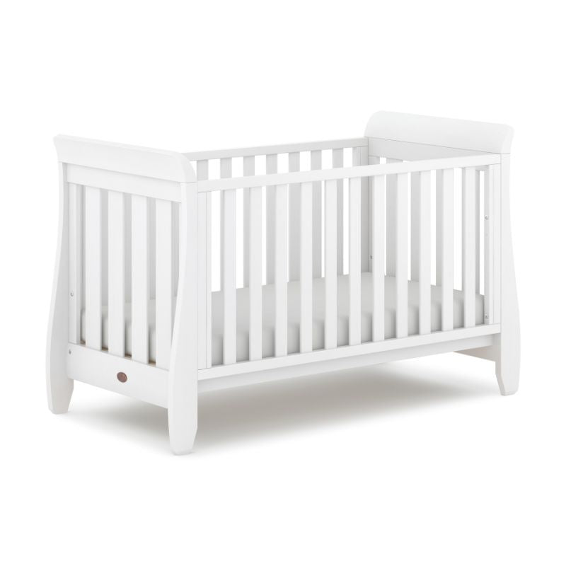 Boori-Sleigh Urbane 2 Piece Room Set in White  Sleigh Urbane Cot Bed & Sleigh 3 Drawer Chest Smart Assembly with Changing Tray B-SLU2PRCTS/BA - Miracle Baby World