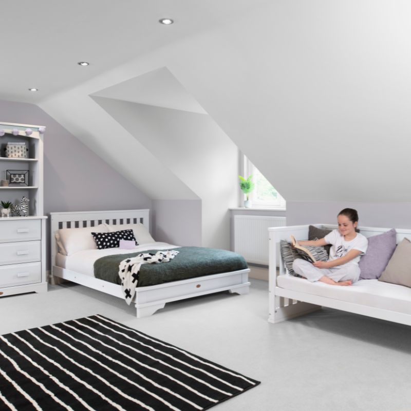 Boori Eton Convertible Plus 2 Piece Room Set in White Eton Convertible Plus Cot Bed & 3 Drawer B-EC2PCTS/BAB-EC2PCTS/BAChest with Changing Tray - Miracle Baby World