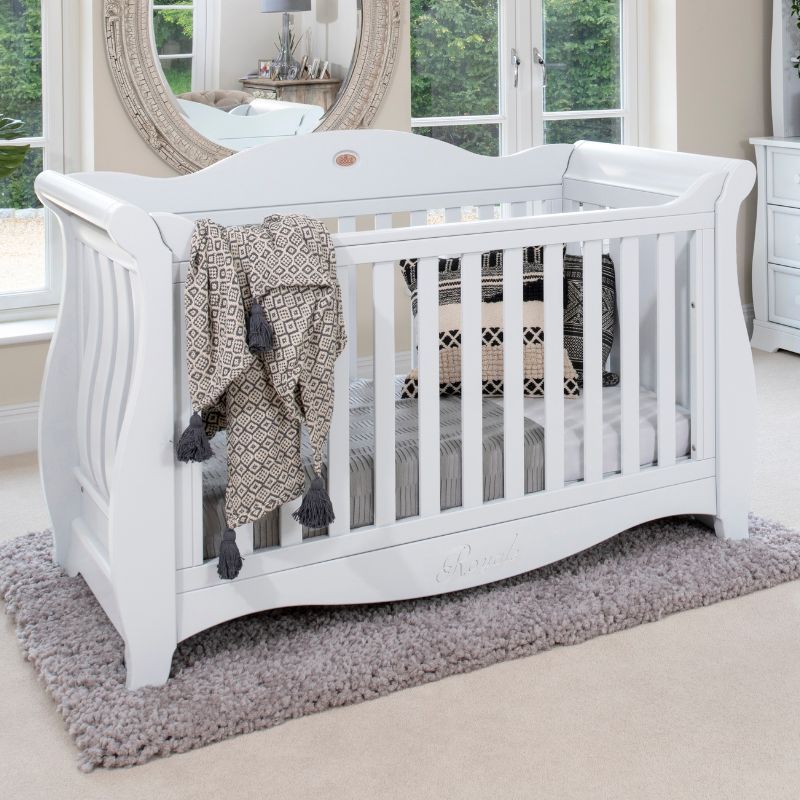 Boori Sleigh Royale Cot Bed in White B-SLRCBV23/BA - Miracle Baby World