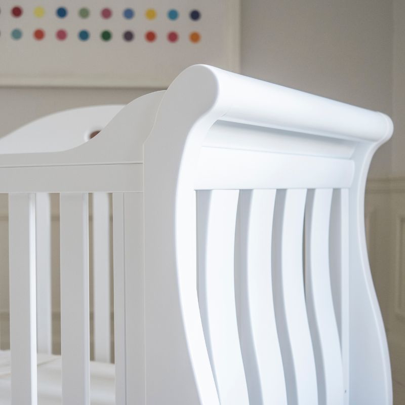 Boori Sleigh Royale 2 Piece Room Set in White  Sleigh Royale Cot Bed V23 & Sleigh 3 Drawer B-SLR2PCTS/BAChest Smart Assembly with Changing Tray - Miracle Baby World