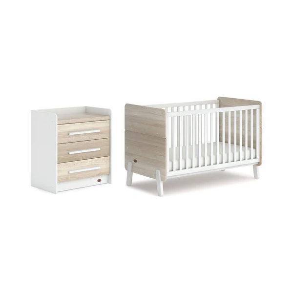 Boori, Natty Baby Nursery Furniture Set White and Oak B-NA2PRS - Miracle Baby World